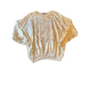 Vintage 80s Miami California White Batwing Sleeve Pullover Top Med